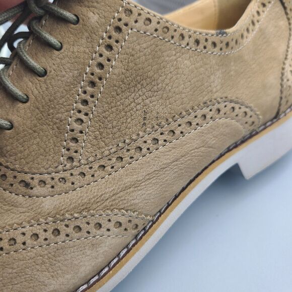 Cole Haan Alisa Oxford Suede Wingtips tan suede brogue lace up womens size 9 - Picture 9 of 9